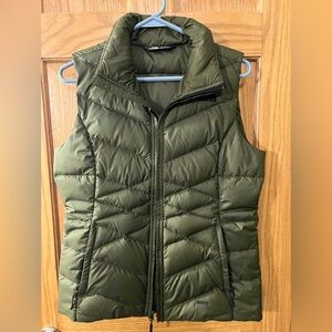 North Face green puffer vest